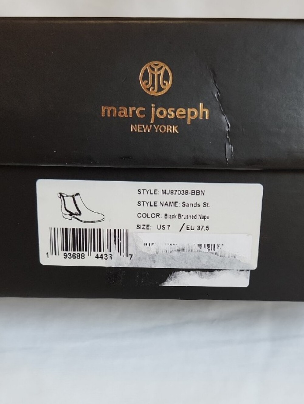 Marc Joseph Sands Street Leather Slip On Ankle Boots Black Brushed Napa Womens 7 - Picture 13 of 13
